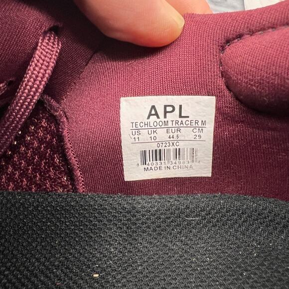 APL Mens 11 Shoes Burgundy TechLoom Tracer Knit Slip On Running Trainer 0723Xc main image 5